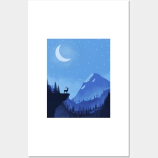 Winter Moon Posters and Art